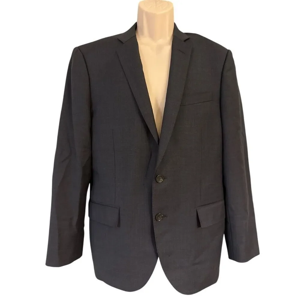 J Crew Ludlow Sport Coat Men 40S Gray Italian Fabric Jacket Tollegno 1900 Blazer
